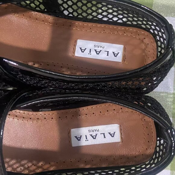 Alaia Black Mesh Flats with Elegant Design - Picture 7 of 7